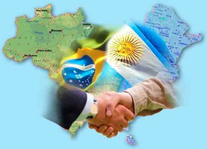 Imagem simbólica de cumprimentos entre Brasil e Argentina