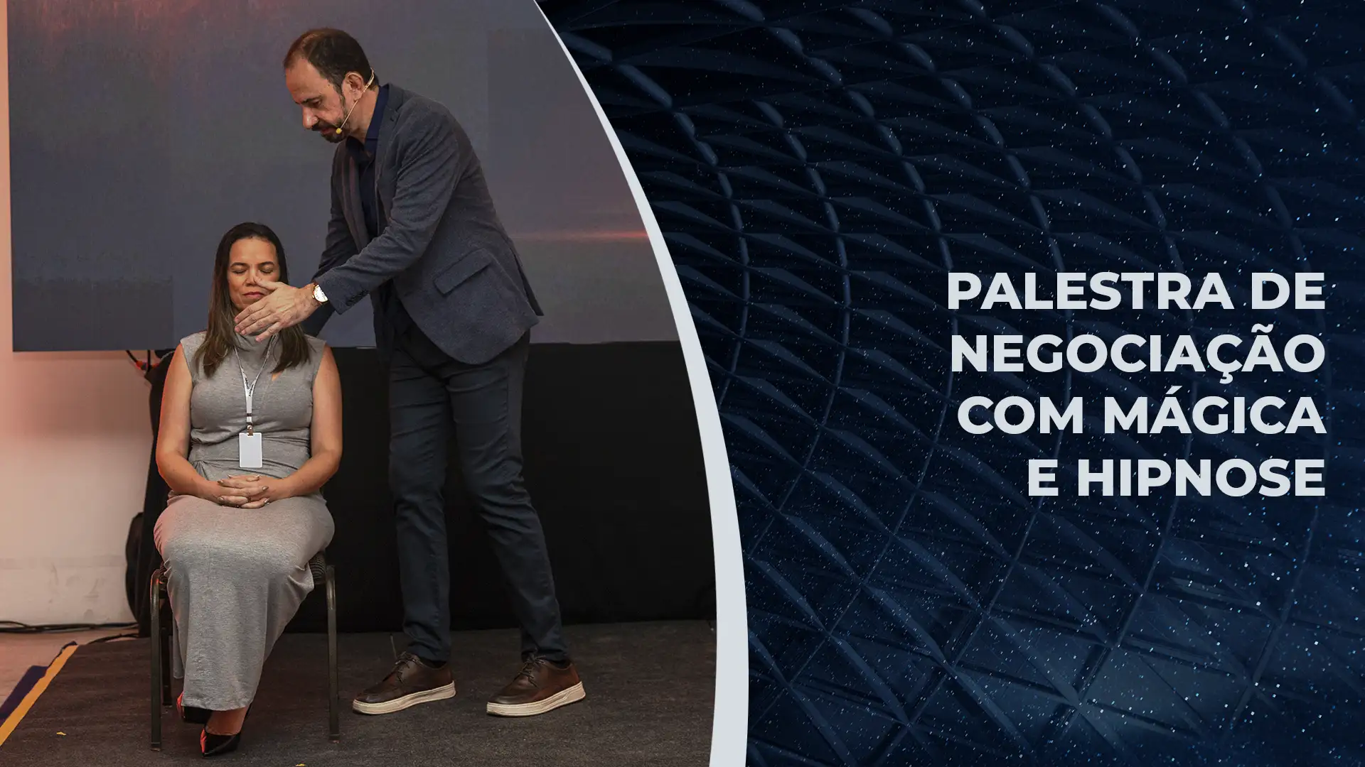Palestra de negociação com mágica e hipnose Daniel Bizon Convenção de Vendas Stepan
